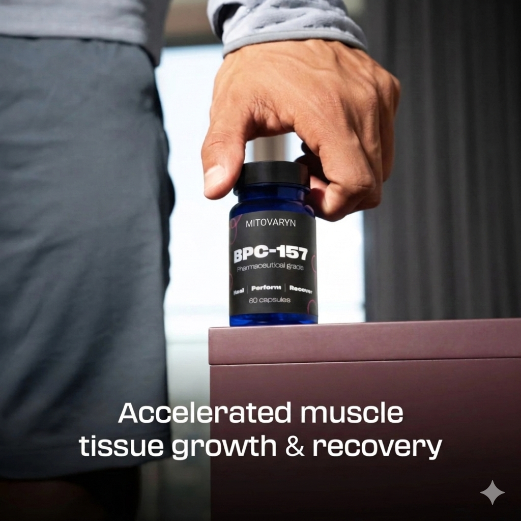 BPC 157 from Mitovaryn Labs to Accelerate muscle tissue growth and recovery