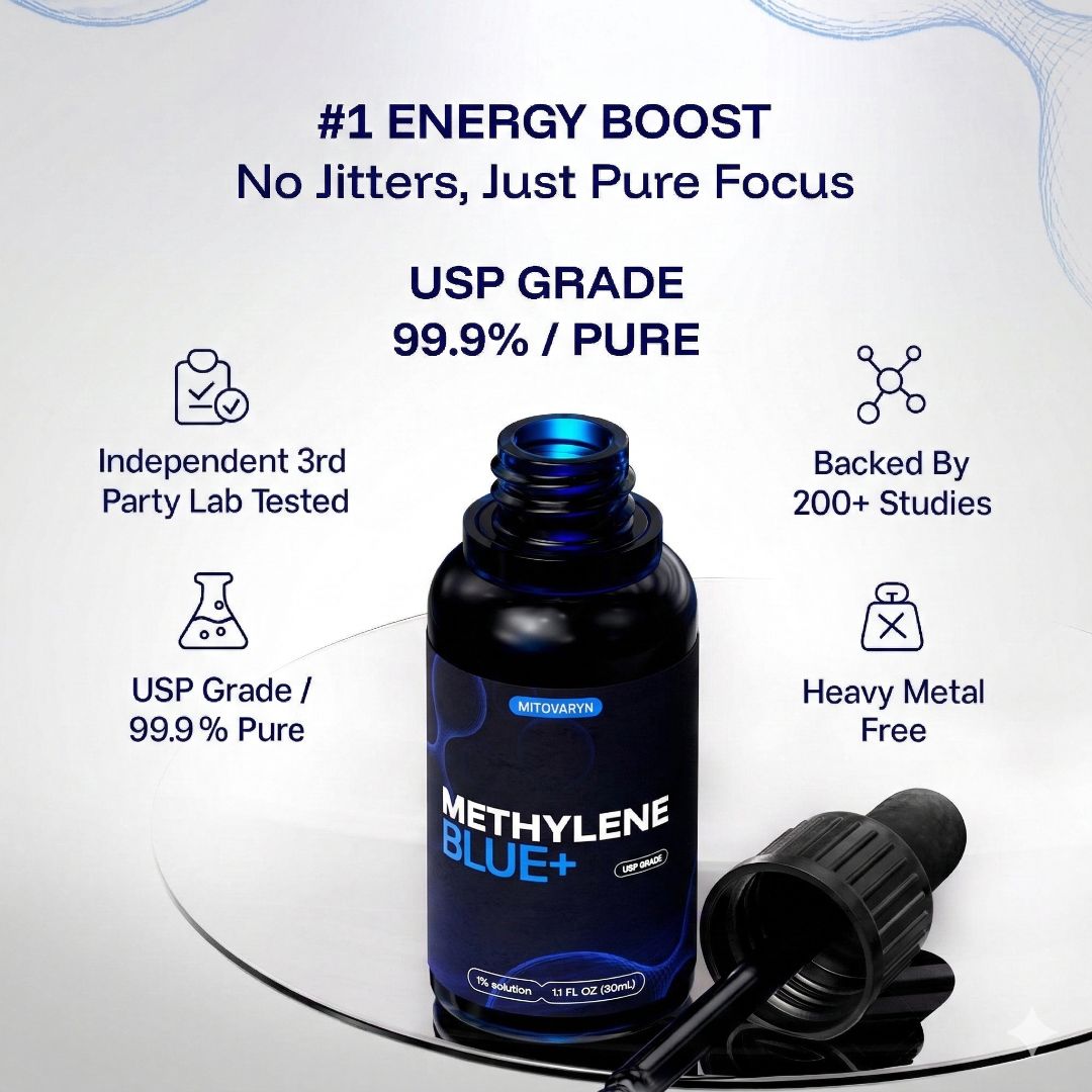 #1 Energy Boost with No Jitters & Pure Focus With Methylene Blue